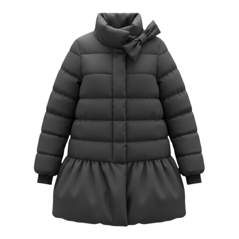Red Valentino navy  peplum puffer coat